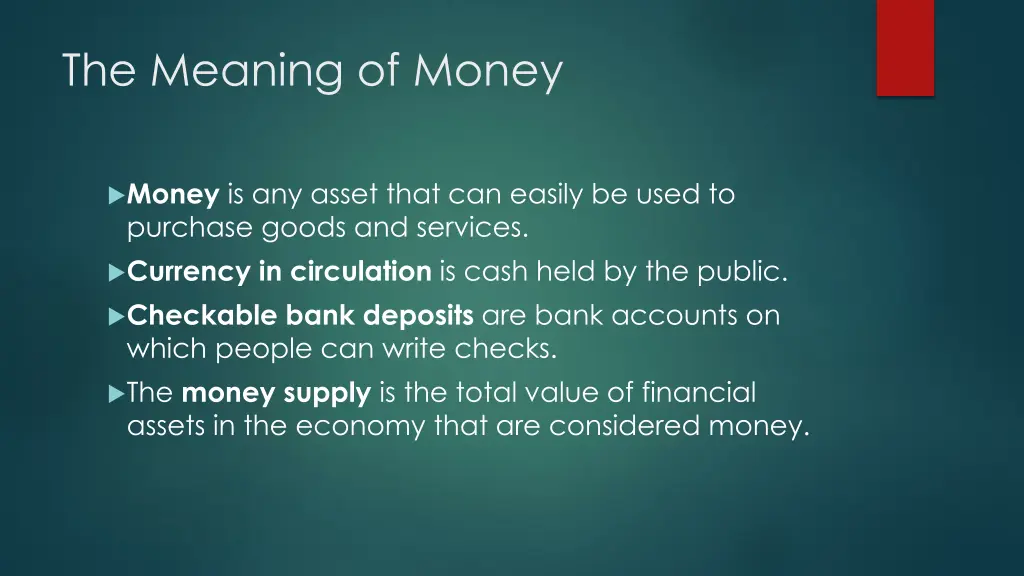 the meaning of money