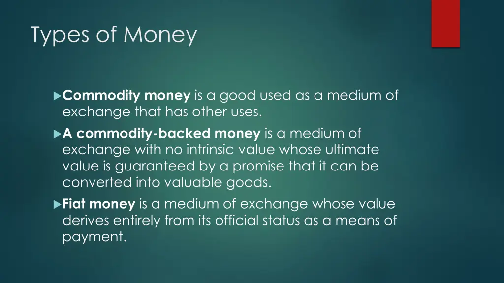 types of money