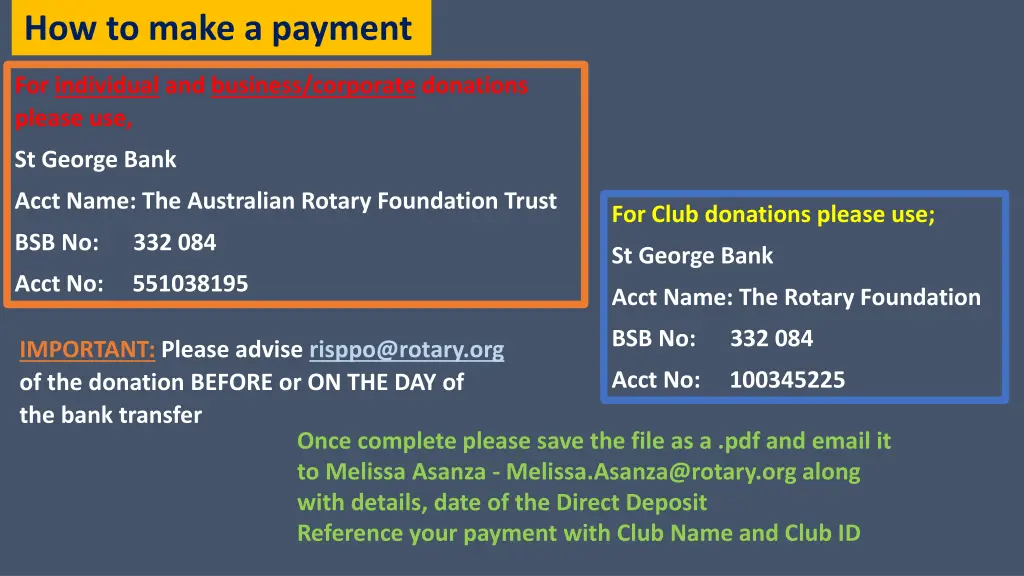 how to make a payment