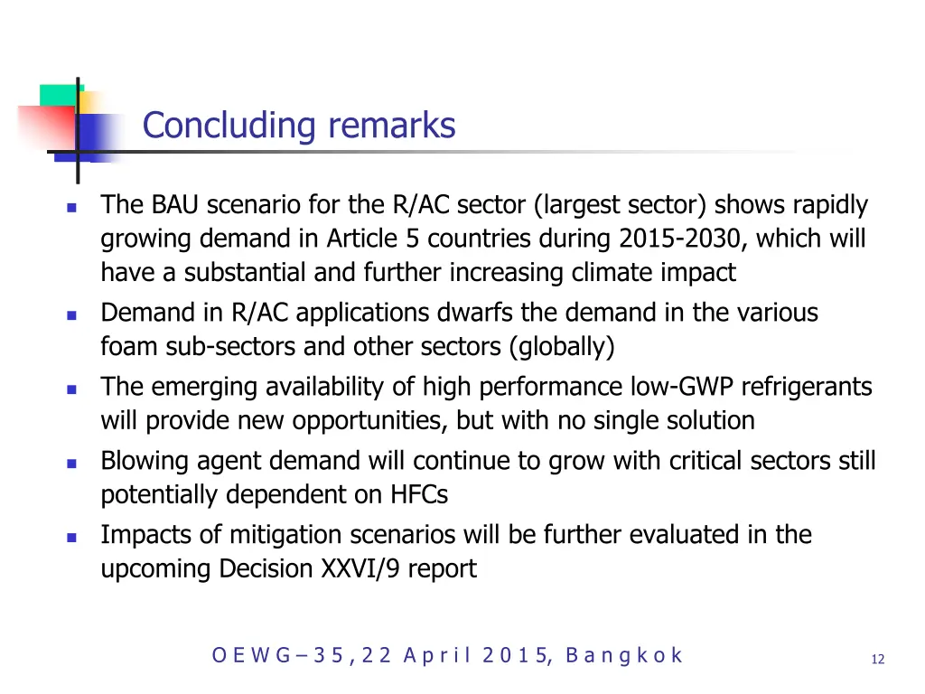 concluding remarks