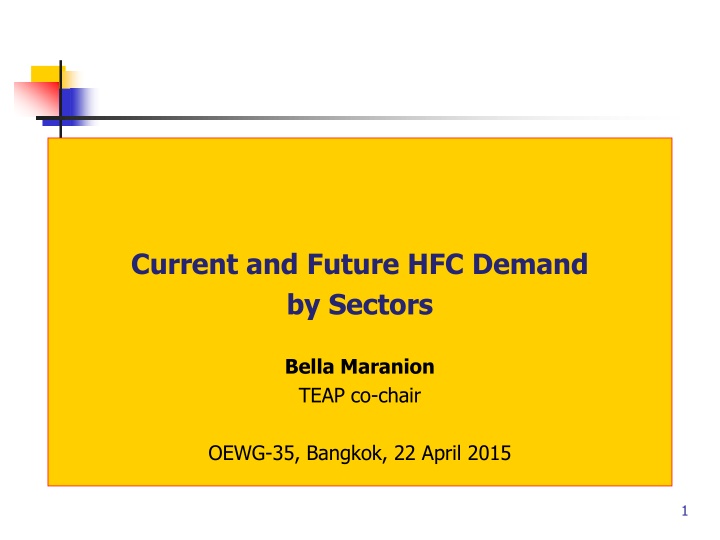 current and future hfc demand by sectors