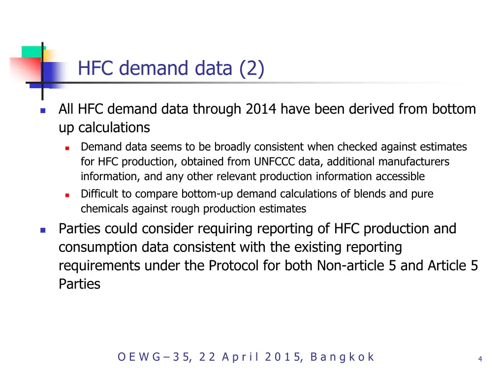 hfc demand data 2