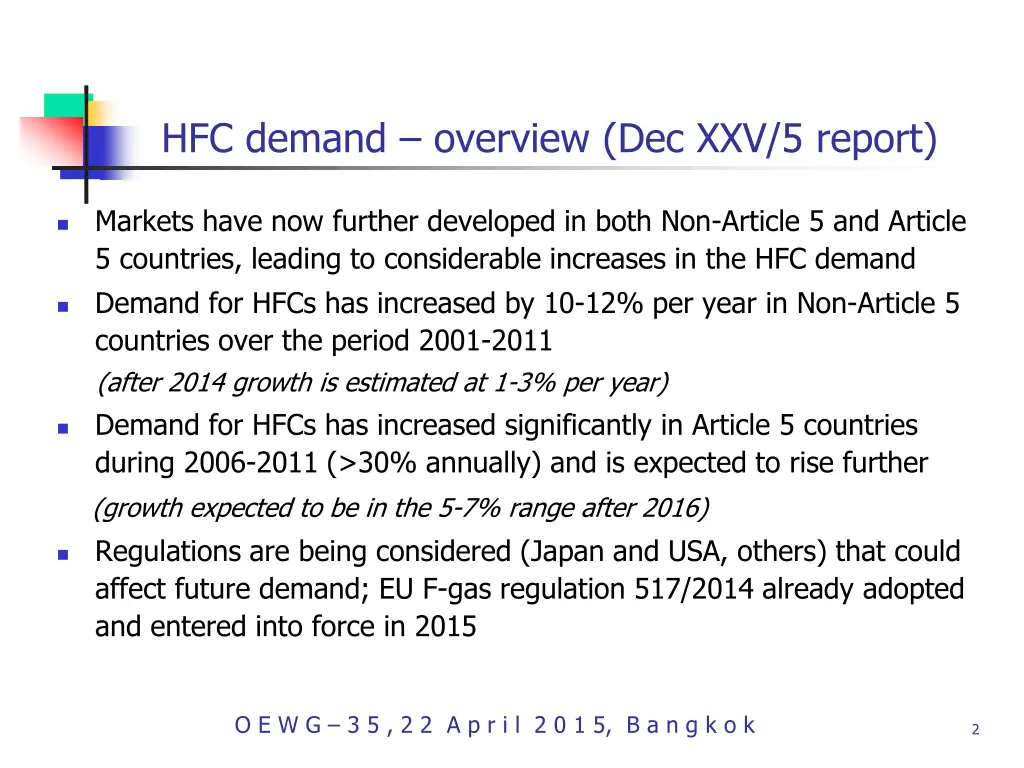 hfc demand overview dec xxv 5 report