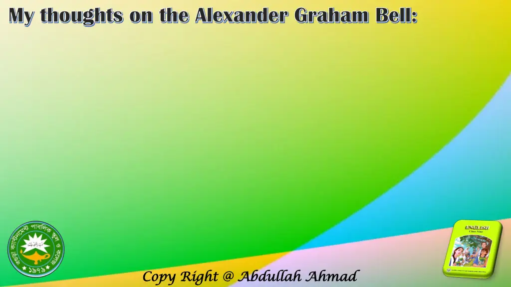 my thoughts on the alexander graham bell