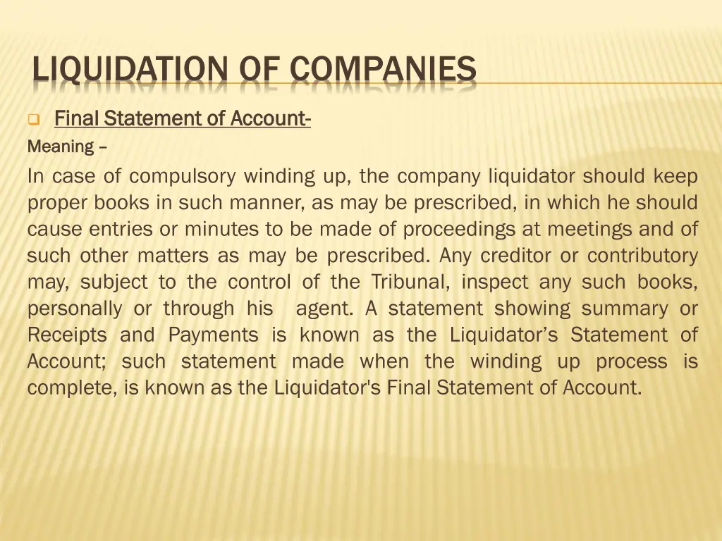liquidation of companies 10