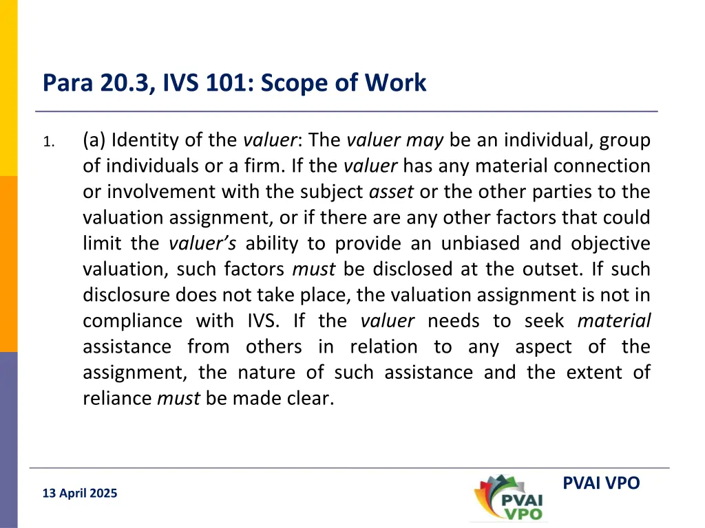 para 20 3 ivs 101 scope of work