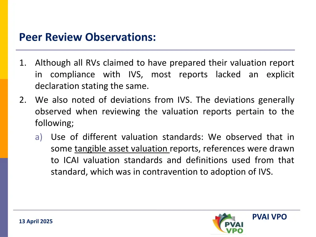 peer review observations