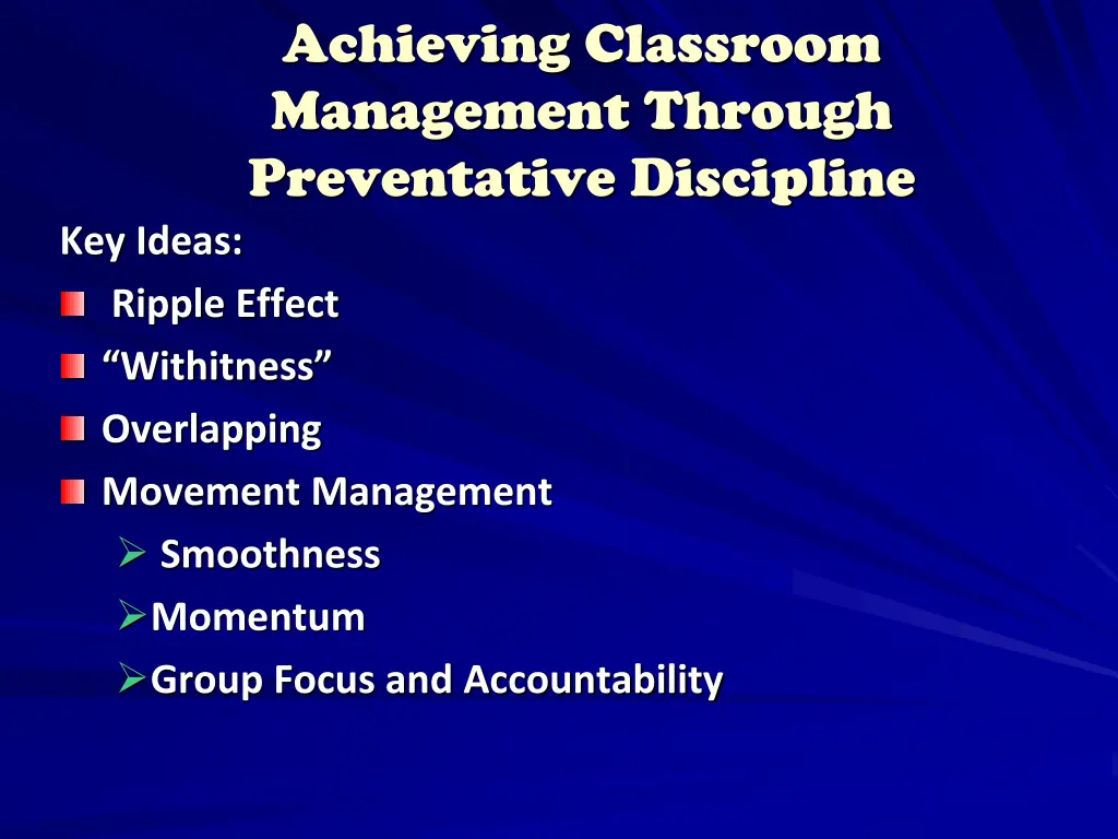 achieving classroom management through