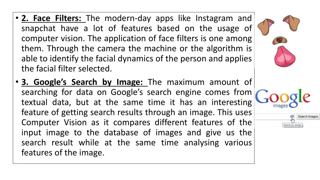 2 face filters the modern day apps like instagram