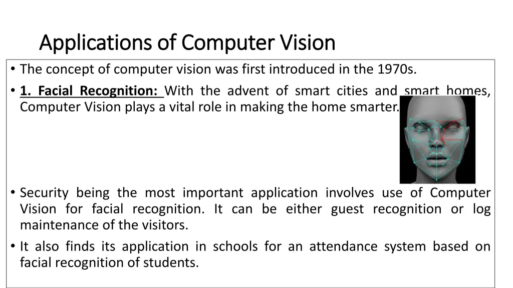 applications of computer vision applications