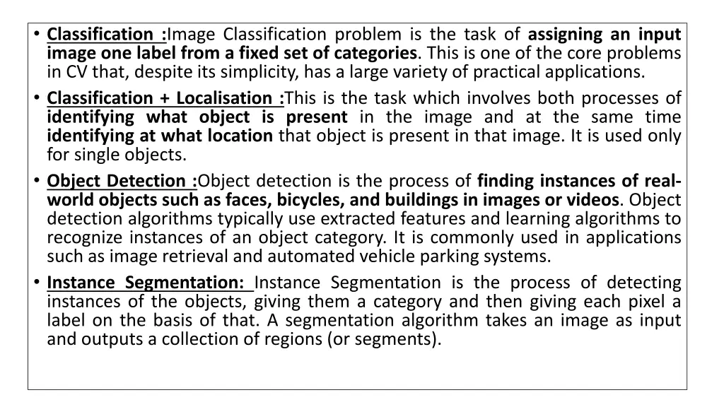 classification image classification problem