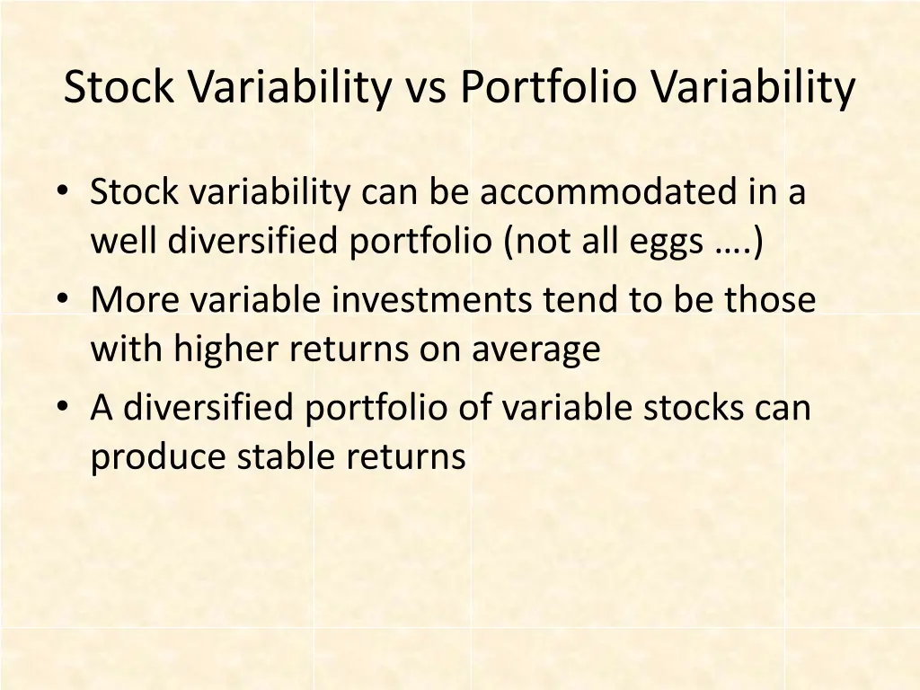 stock variability vs portfolio variability