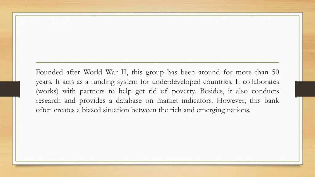 founded after world war ii this group has been