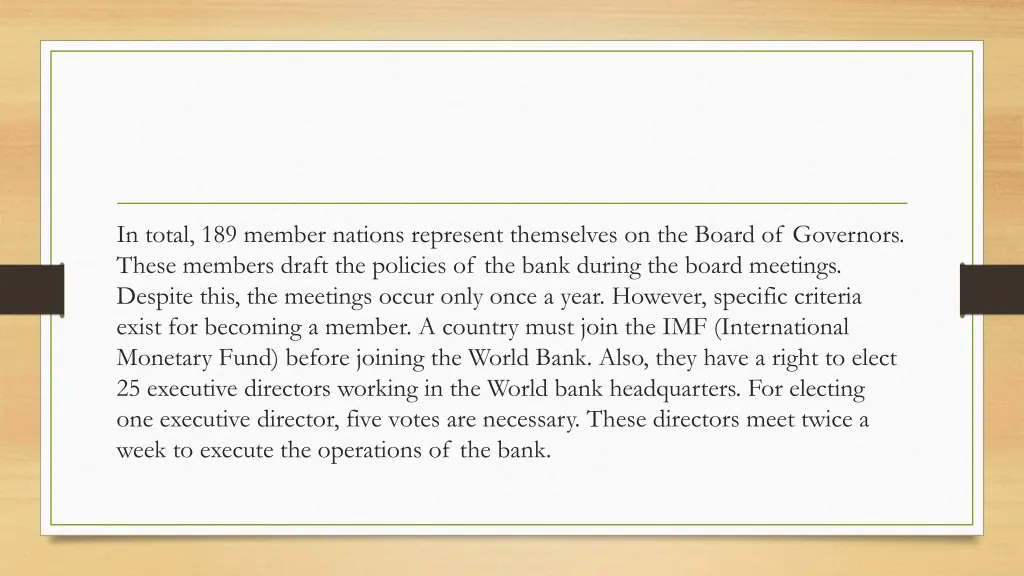 in total 189 member nations represent themselves