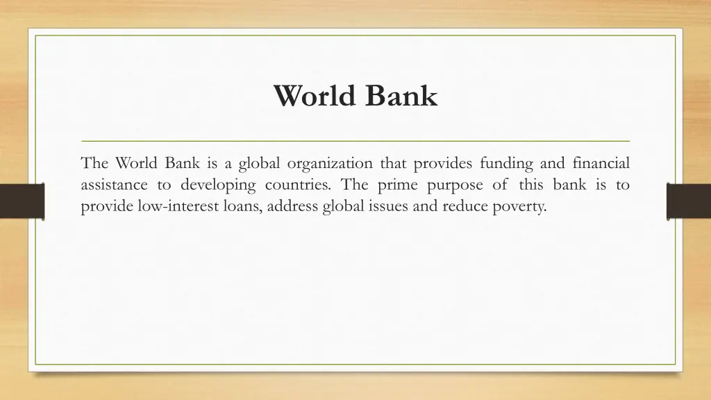 world bank 1