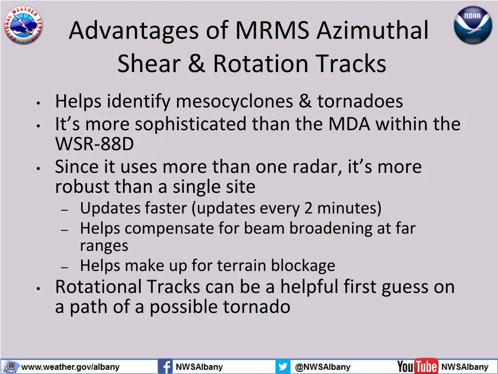 advantages of mrms azimuthal shear rotation tracks