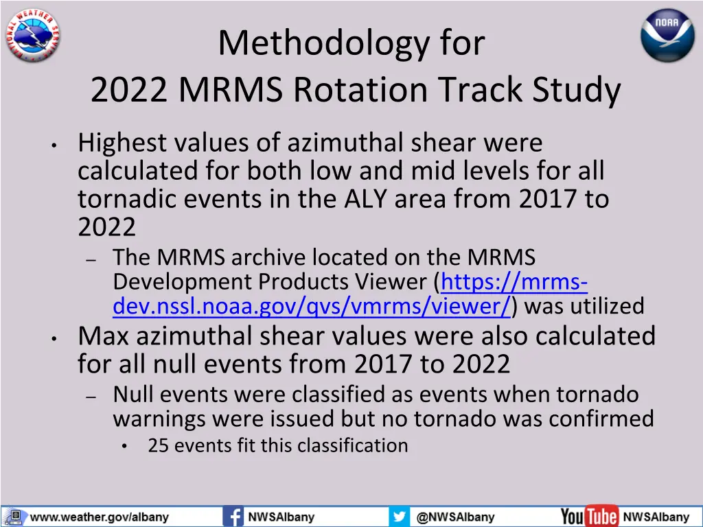 methodology for 2022 mrms rotation track study