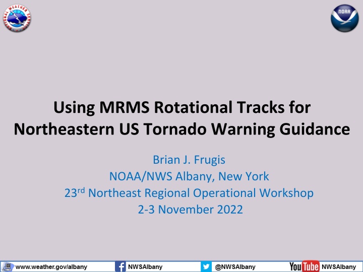 using mrms rotational tracks for northeastern
