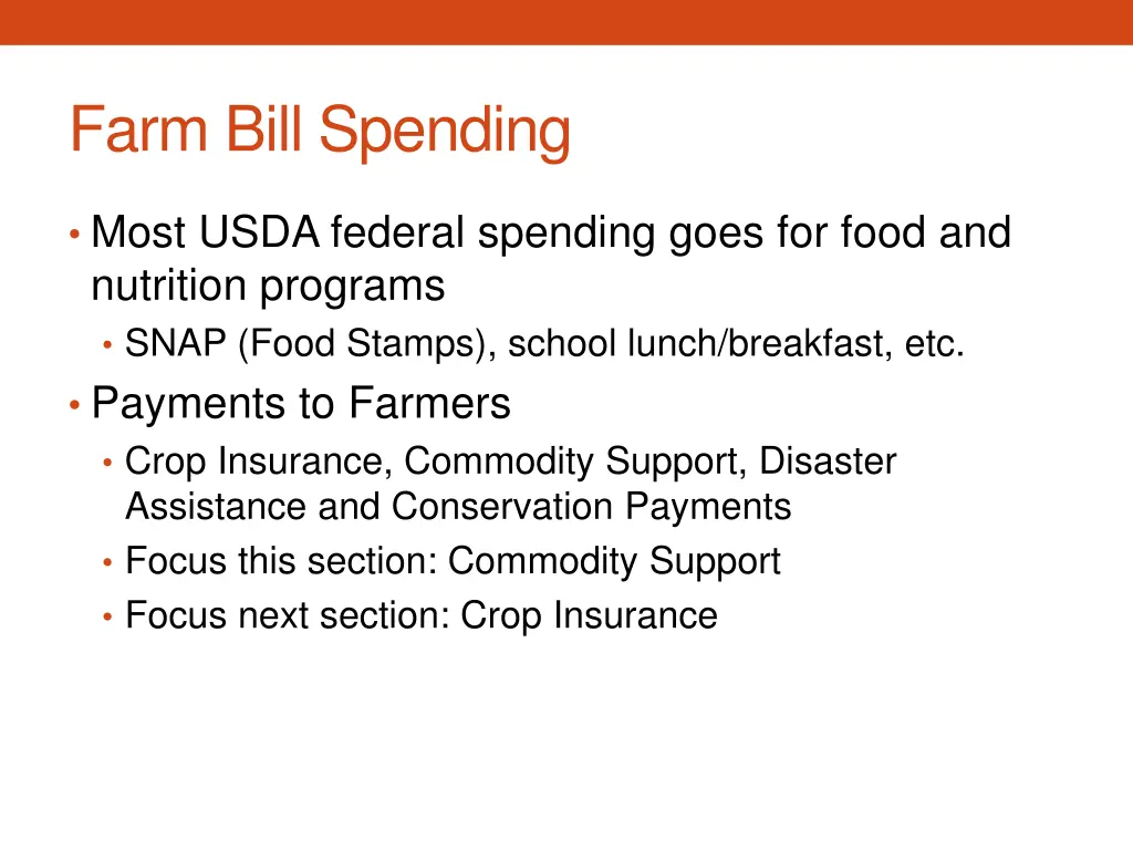 farm bill spending