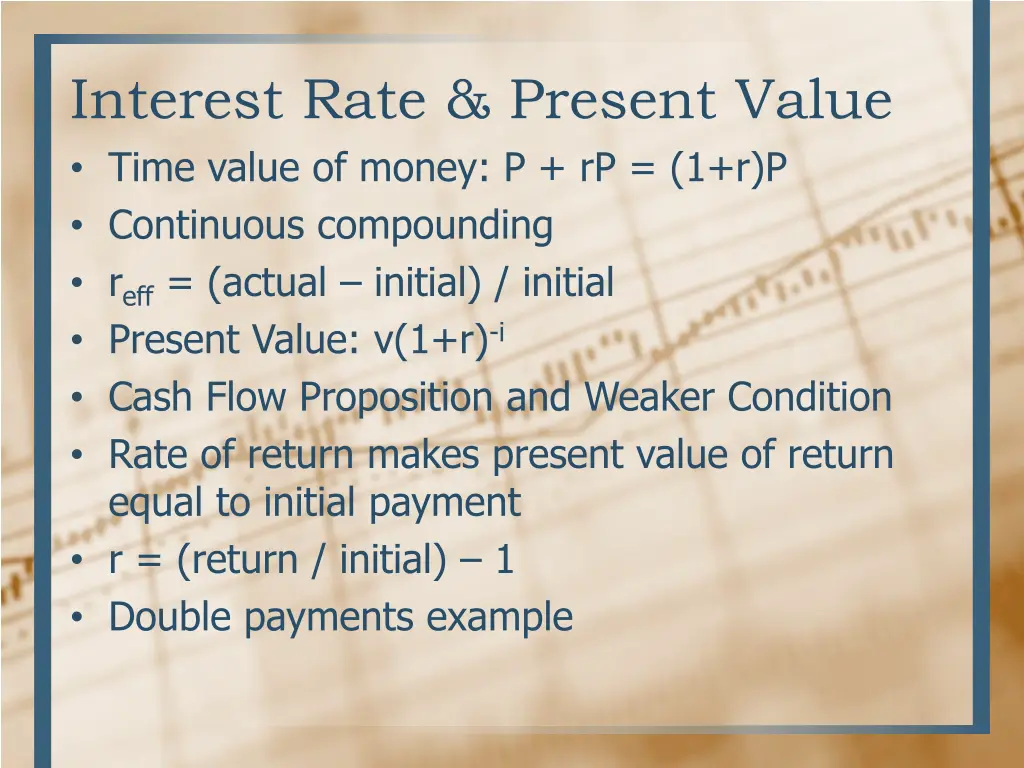 interest rate present value time value of money