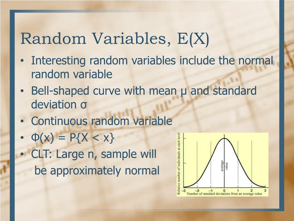 random variables e x interesting random variables
