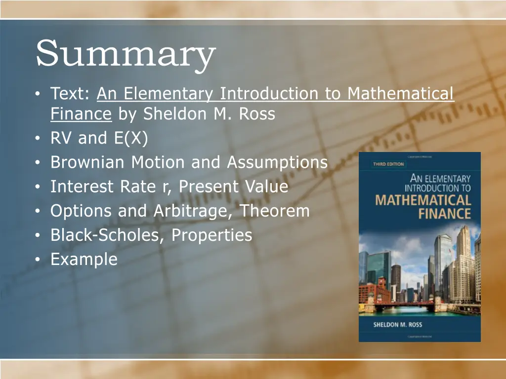 summary text an elementary introduction