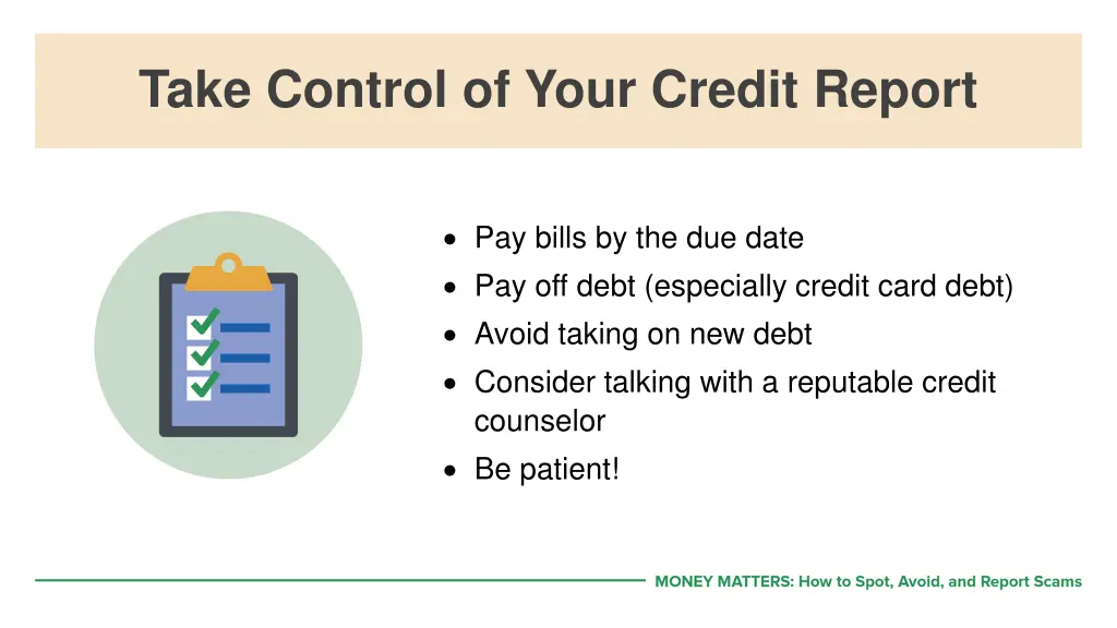 take control of your credit report