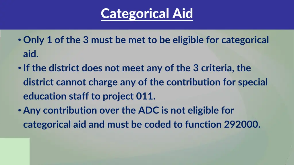 categorical aid 1
