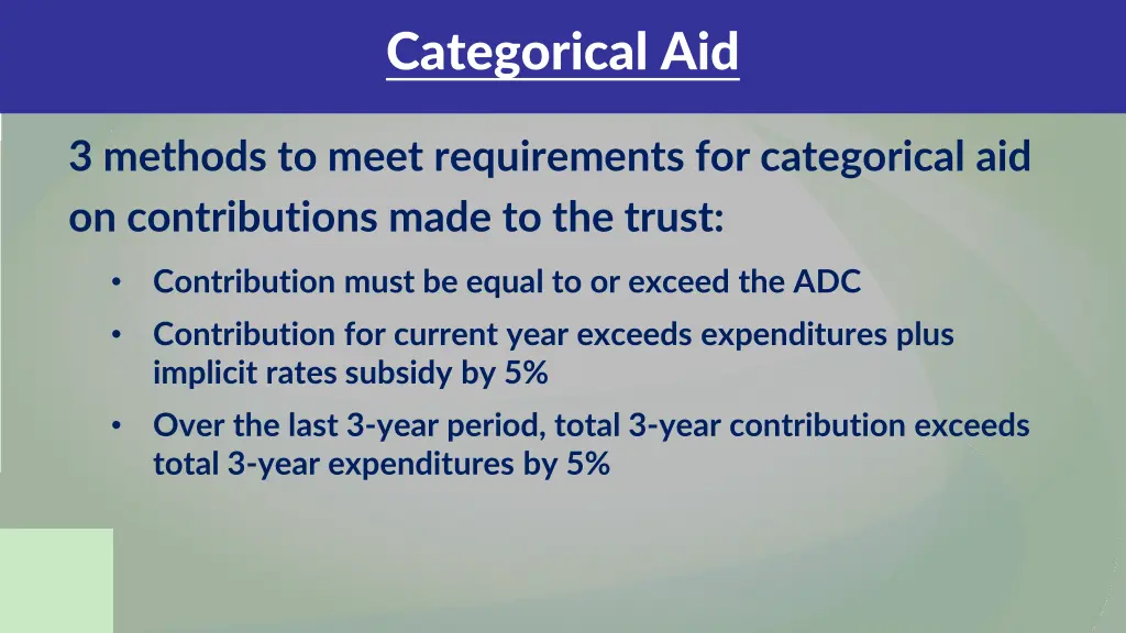 categorical aid