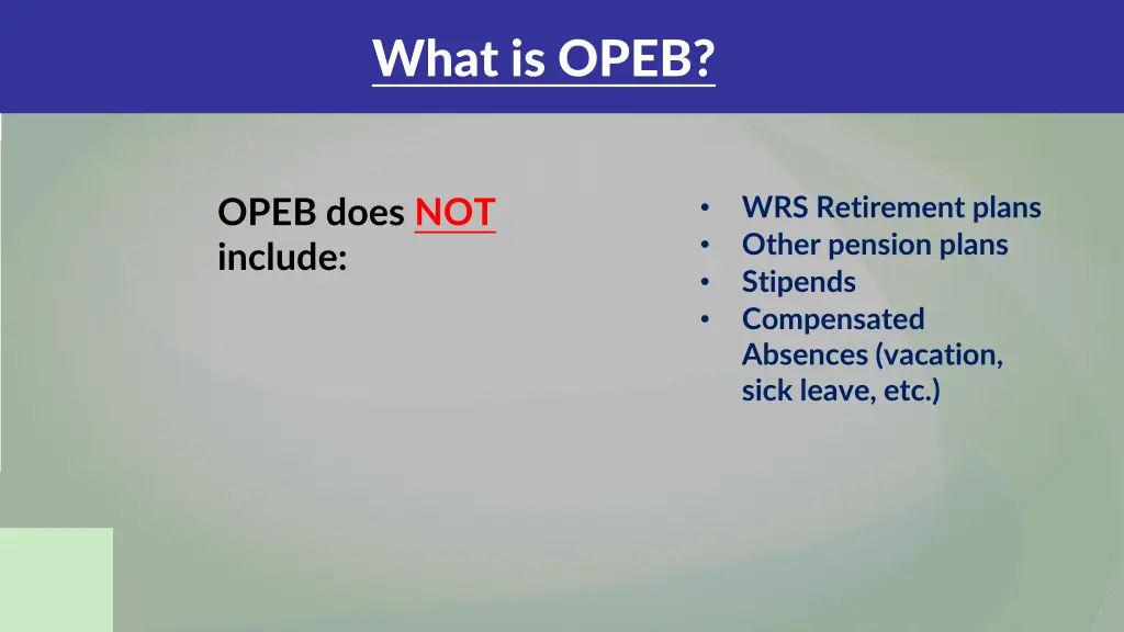 what is opeb 1
