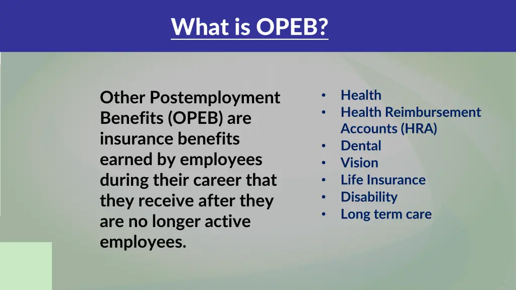 what is opeb