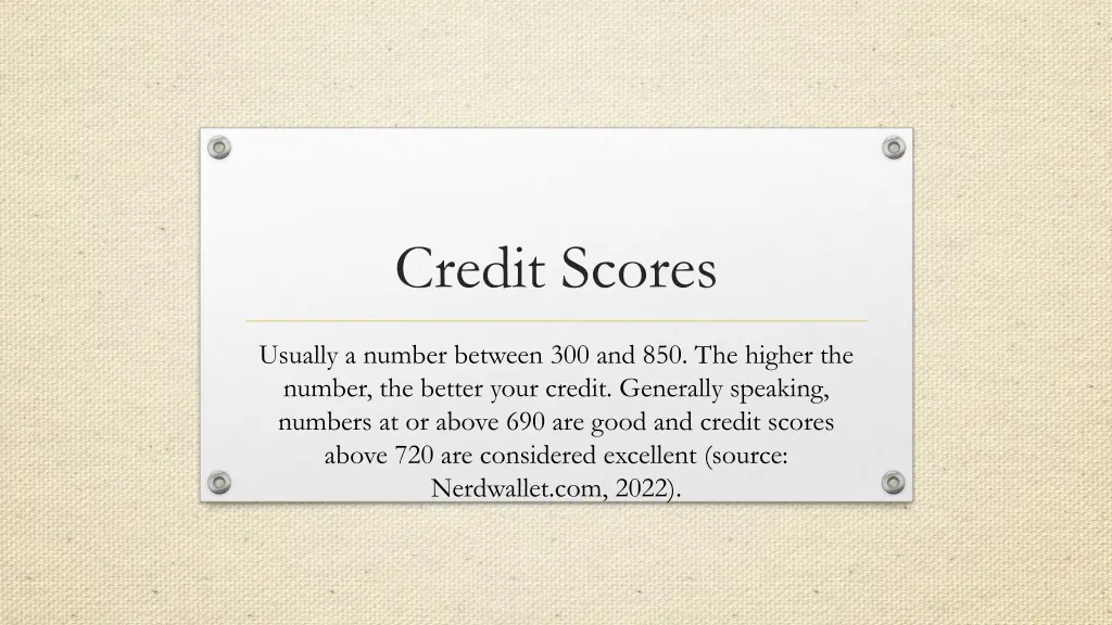 credit scores