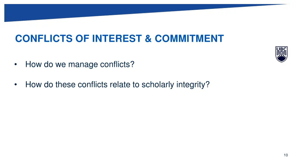 conflicts of interest commitment 2