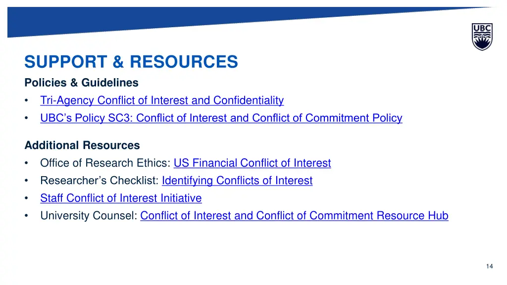 support resources
