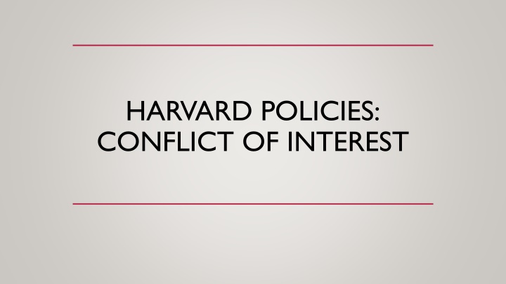 harvard policies conflict of interest