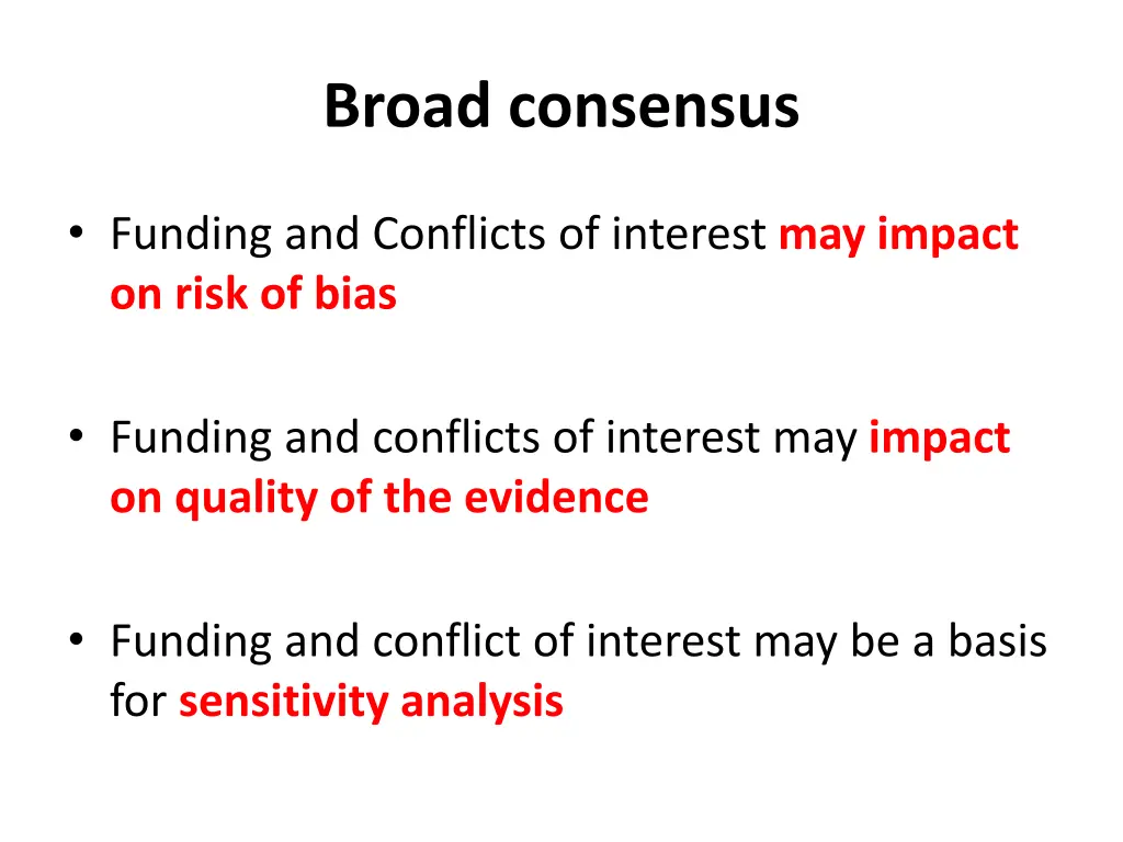 broad consensus