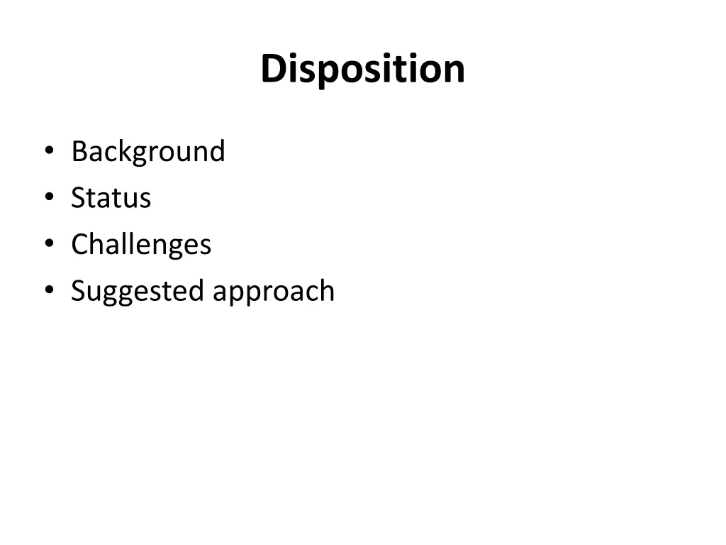 disposition