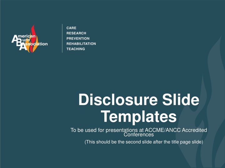 disclosure slide templates to be used