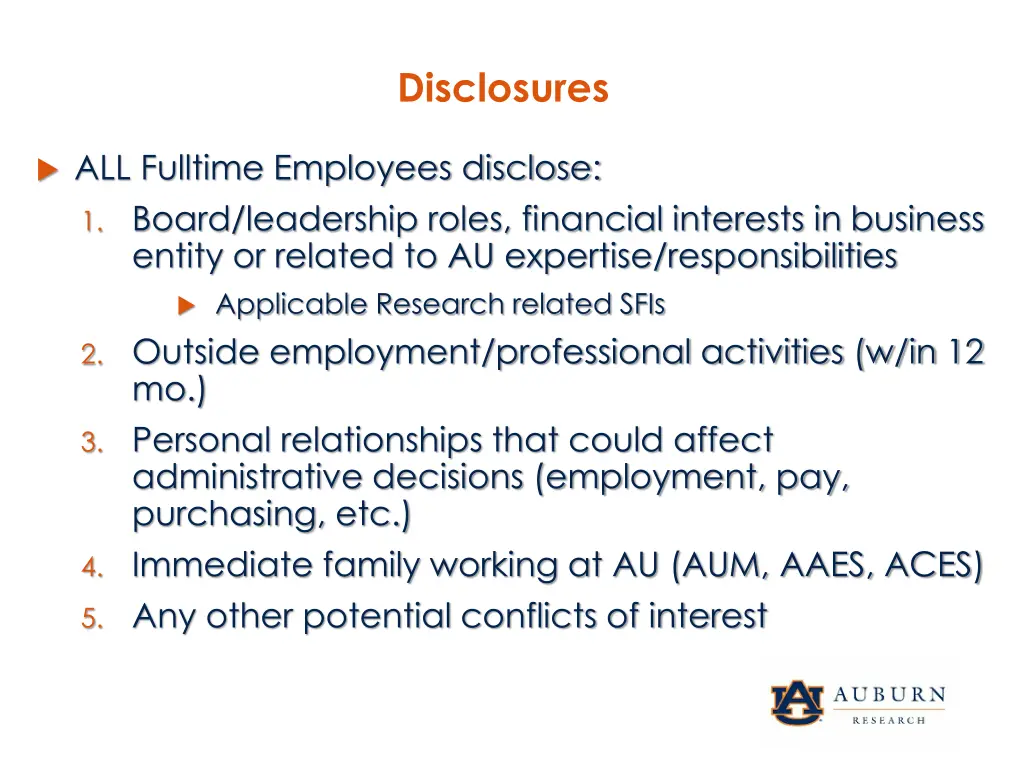disclosures
