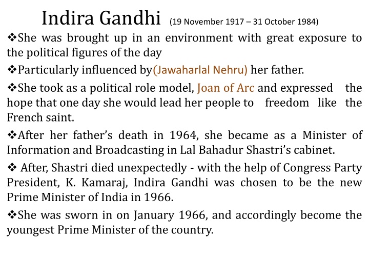 indira gandhi 19 november 1917 31 october 1984