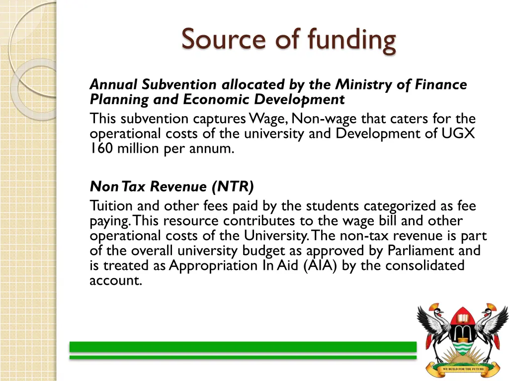 source of funding