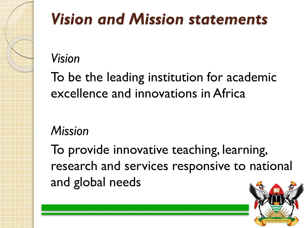 vision and mission statements