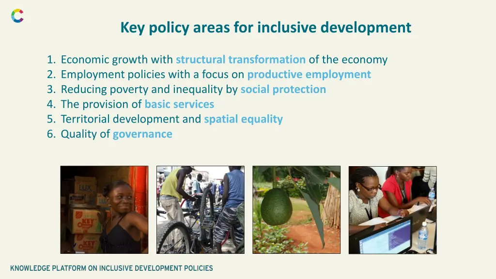 key policy areas for inclusive development