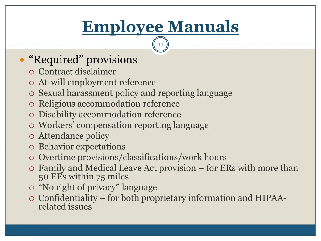 employee manuals