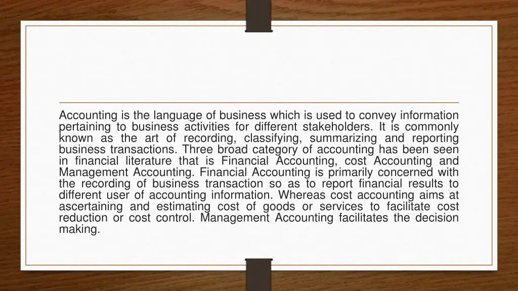 accounting is the language of business which
