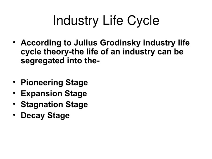 industry life cycle