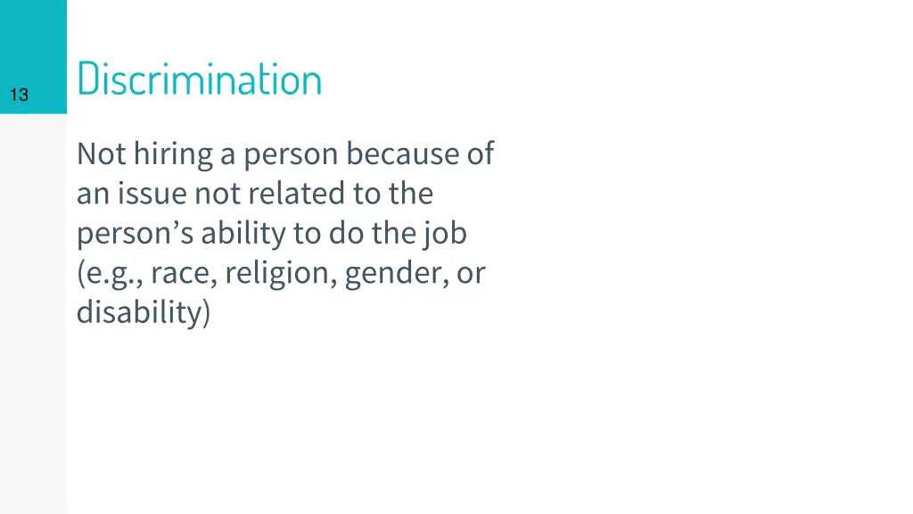 discrimination