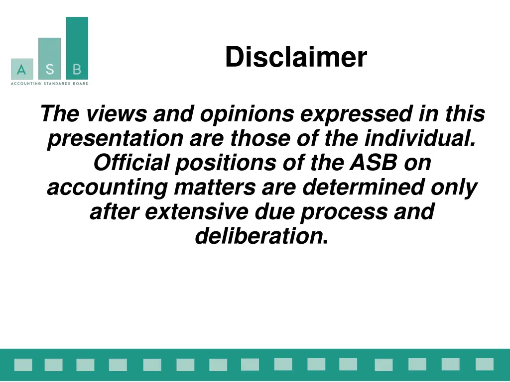 disclaimer