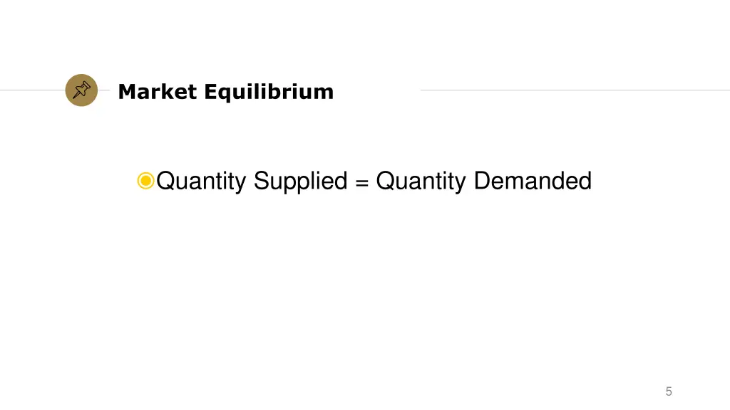 market equilibrium