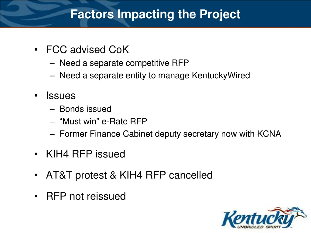 factors impacting the project